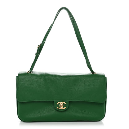 Chanel Grained Calfskin Small Souplissimo Maxi Flap Green 1 of 11