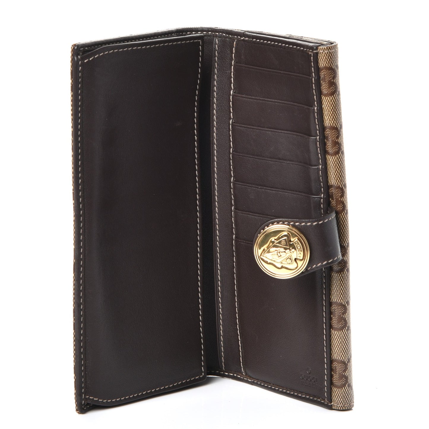 Crystal Monogram Hysteria Continental Wallet Brown