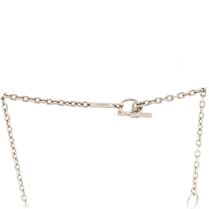Hermes Lacquered Palladium Cavalier Necklace Black 3 of 4