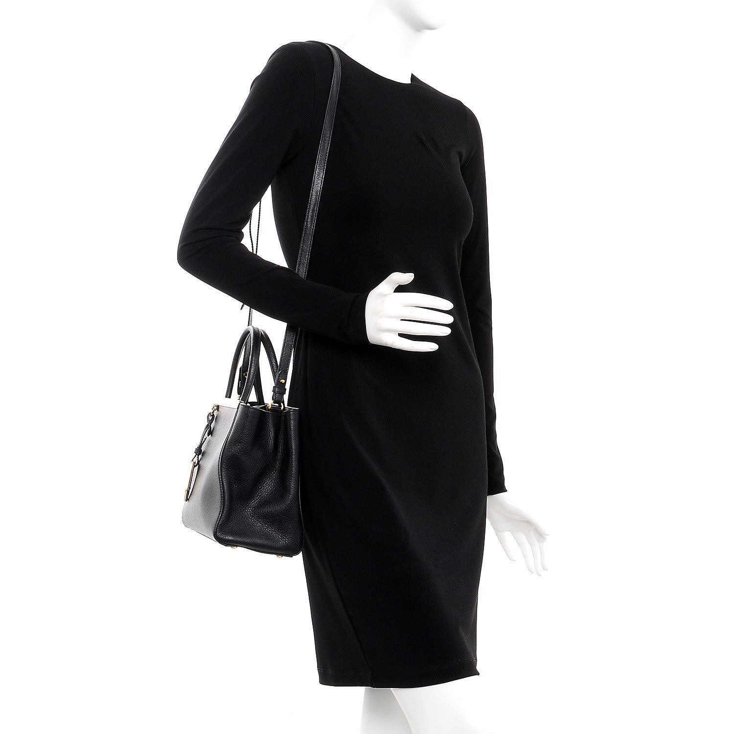 Fendi Vitello Elite Petite 2Jours Tote Black 2 of 7
