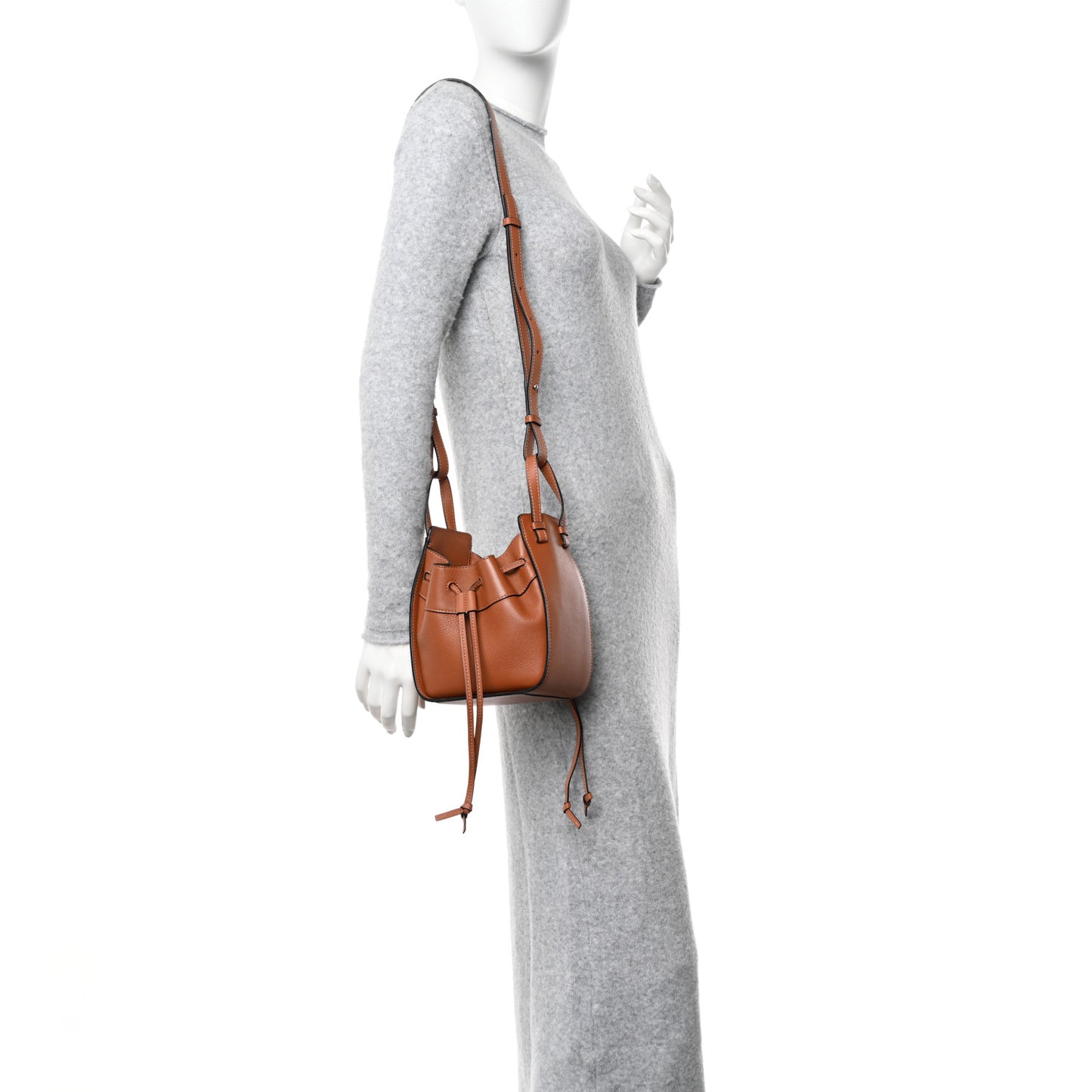 Calfskin Mini Hammock Shoulder Bag Tan