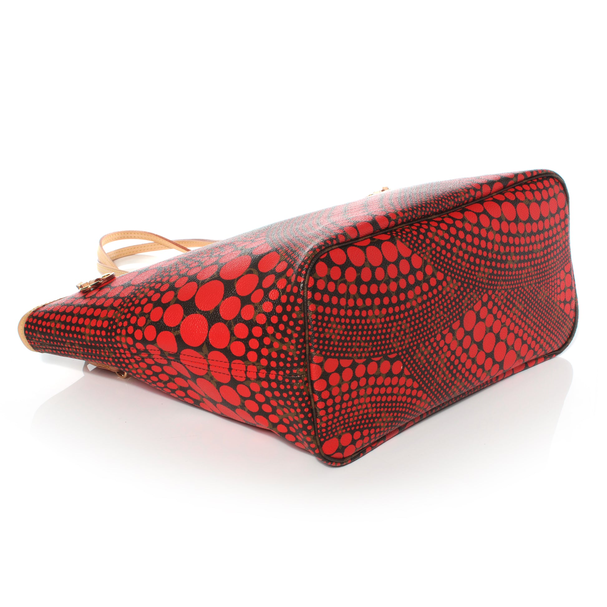 Louis Vuitton Monogram Kusama Waves Neverfull MM Red 4 of 7