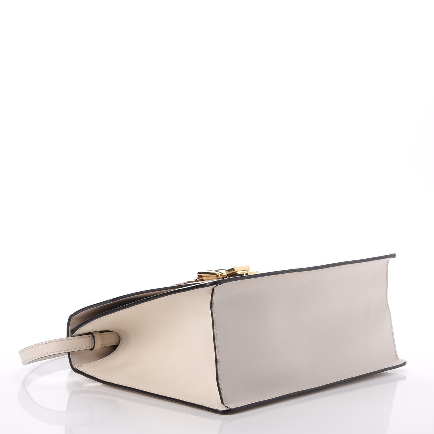 Gucci Calfskin Web Medium Sylvie Top Handle Bag White 4 of 9
