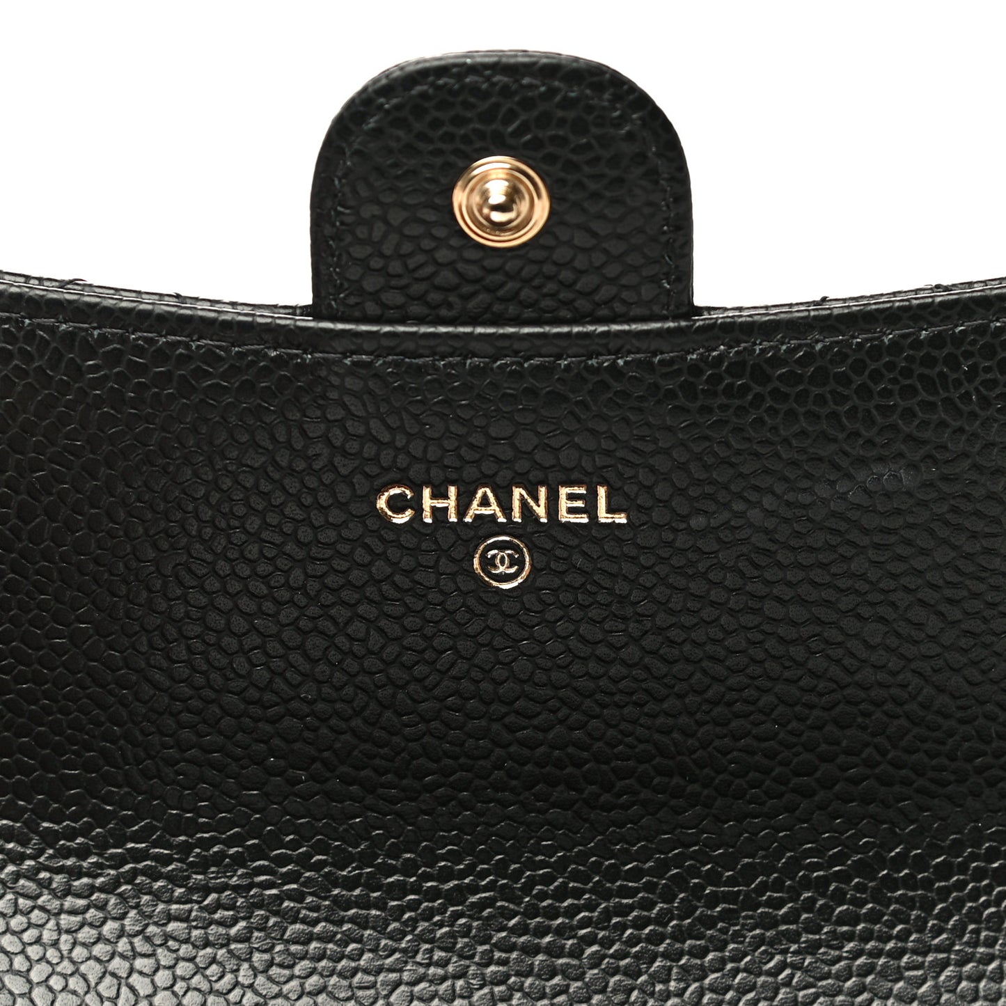 Caviar Quilted Large Gusset Flap Wallet Black
