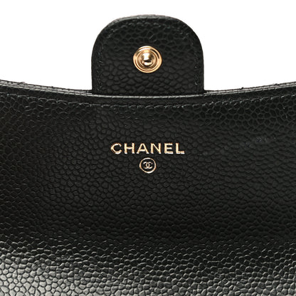 Chanel Caviar Quilted Large Gusset Flap Wallet Black 6 of 11