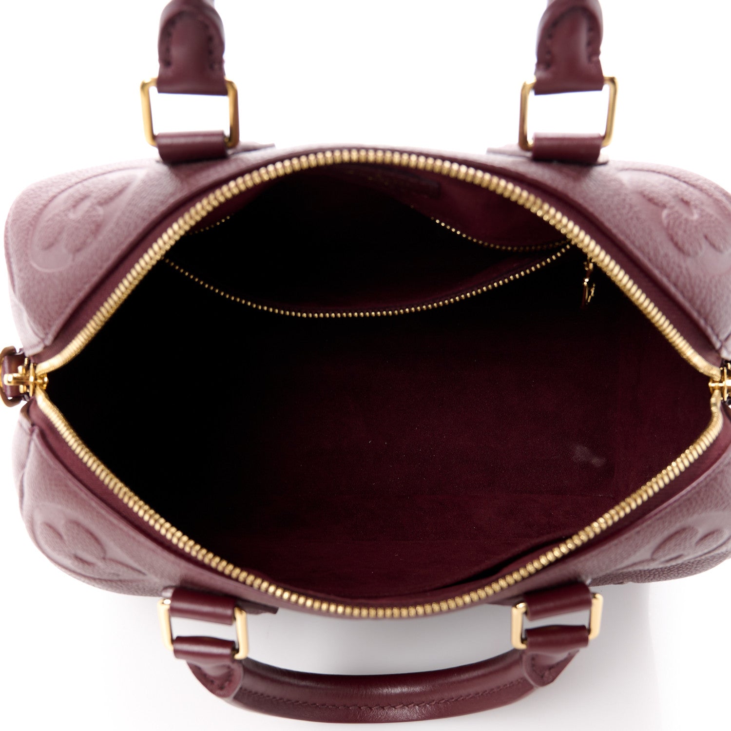 Louis Vuitton Empreinte Monogram Giant Speedy Bandouliere 25 Wine 5 of 15