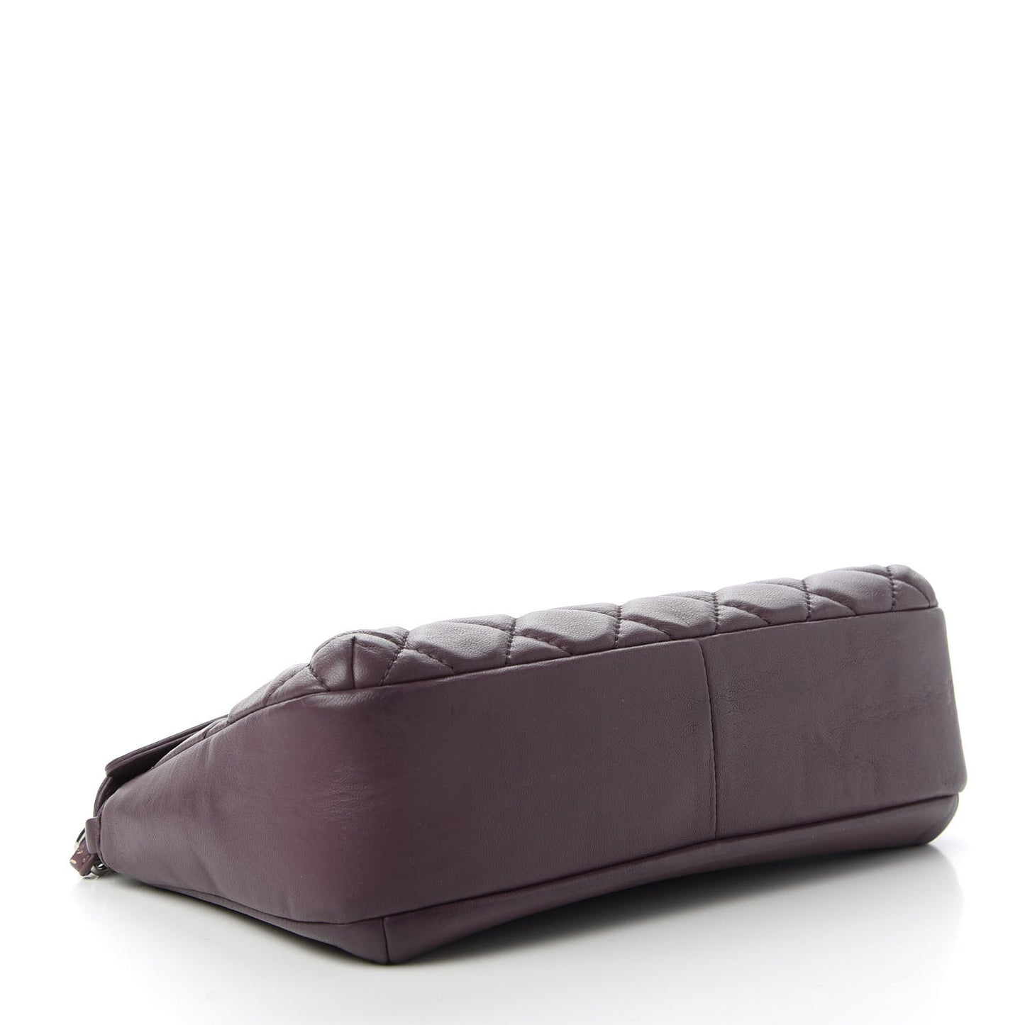 Lambskin Quilted Small Accordion Flap Light Purple