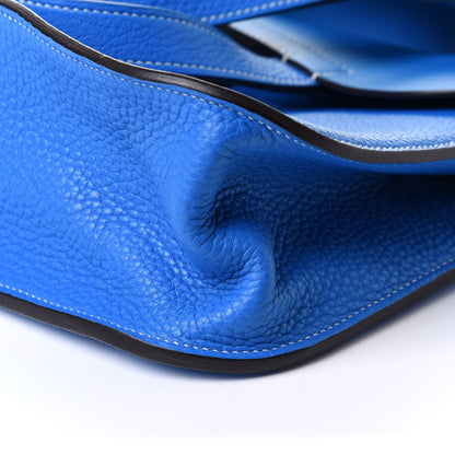 Hermes Taurillon Clemence Halzan 31 GM Bleu Hydra 9 of 9
