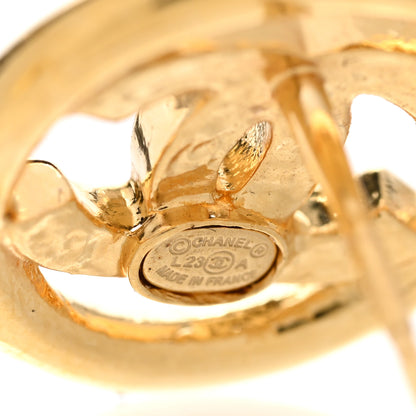 Chanel Metal CC Round Earrings Gold 4 of 5