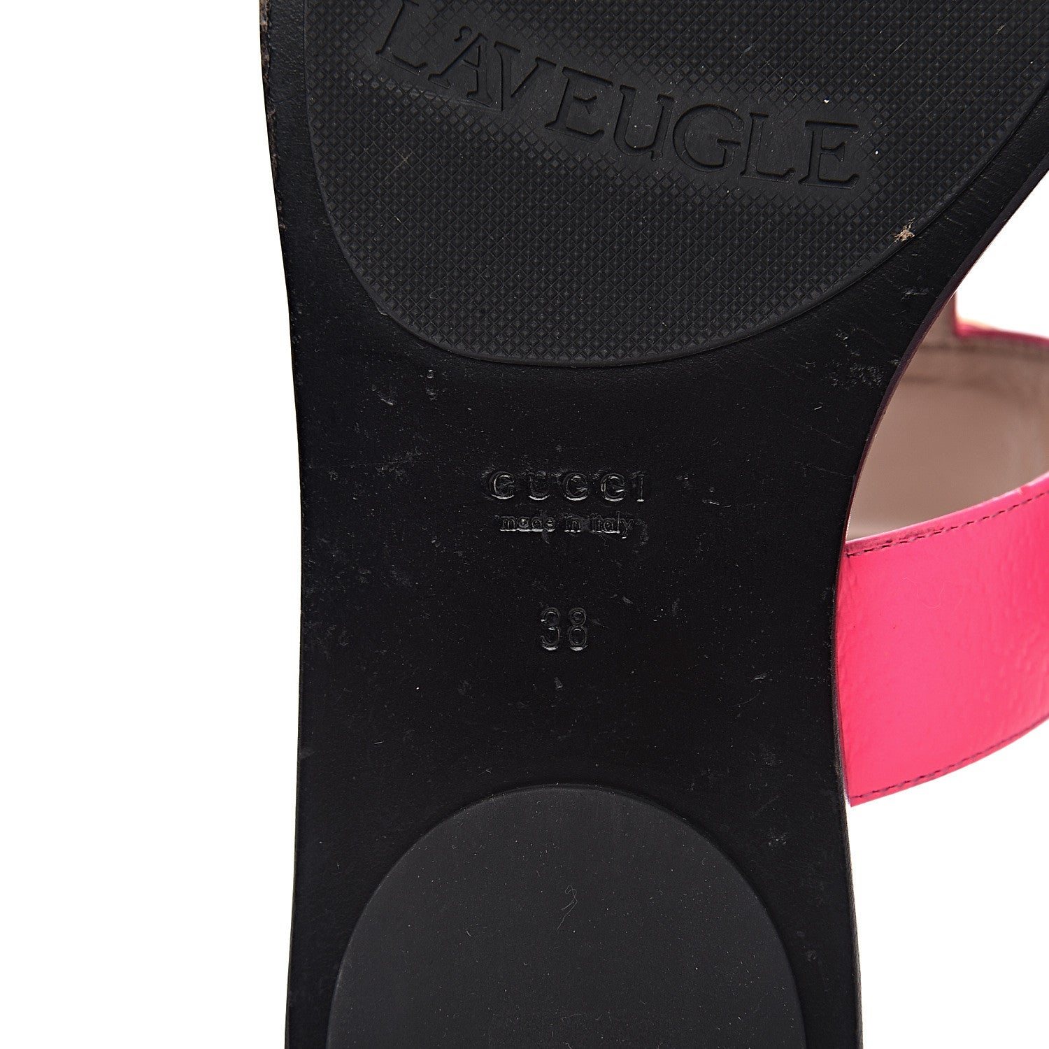 Gucci Calfskin GG Marmont Thong Sandals 38 Fuxia Fluo 6 of 20