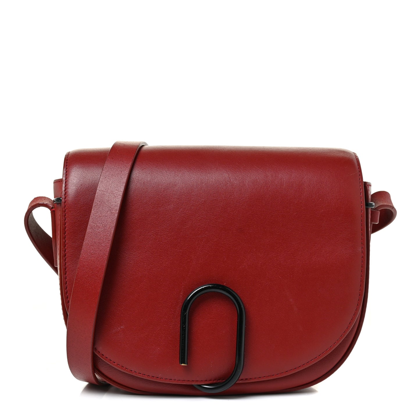 Calfskin Alix Saddle Crossbody Bag Red