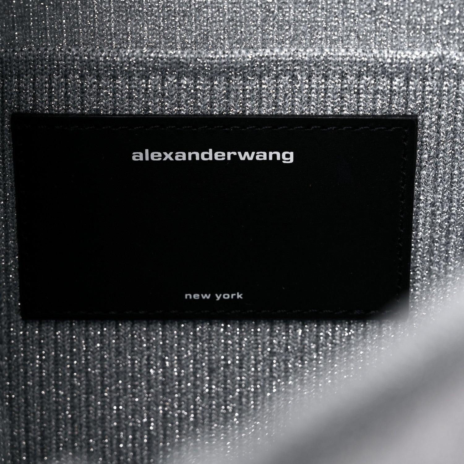 Alexander Wang Metallic Ribbed Knit Small Ryan Bag Silver 6 of 8