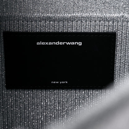 Alexander Wang Metallic Ribbed Knit Small Ryan Bag Silver 6 of 8