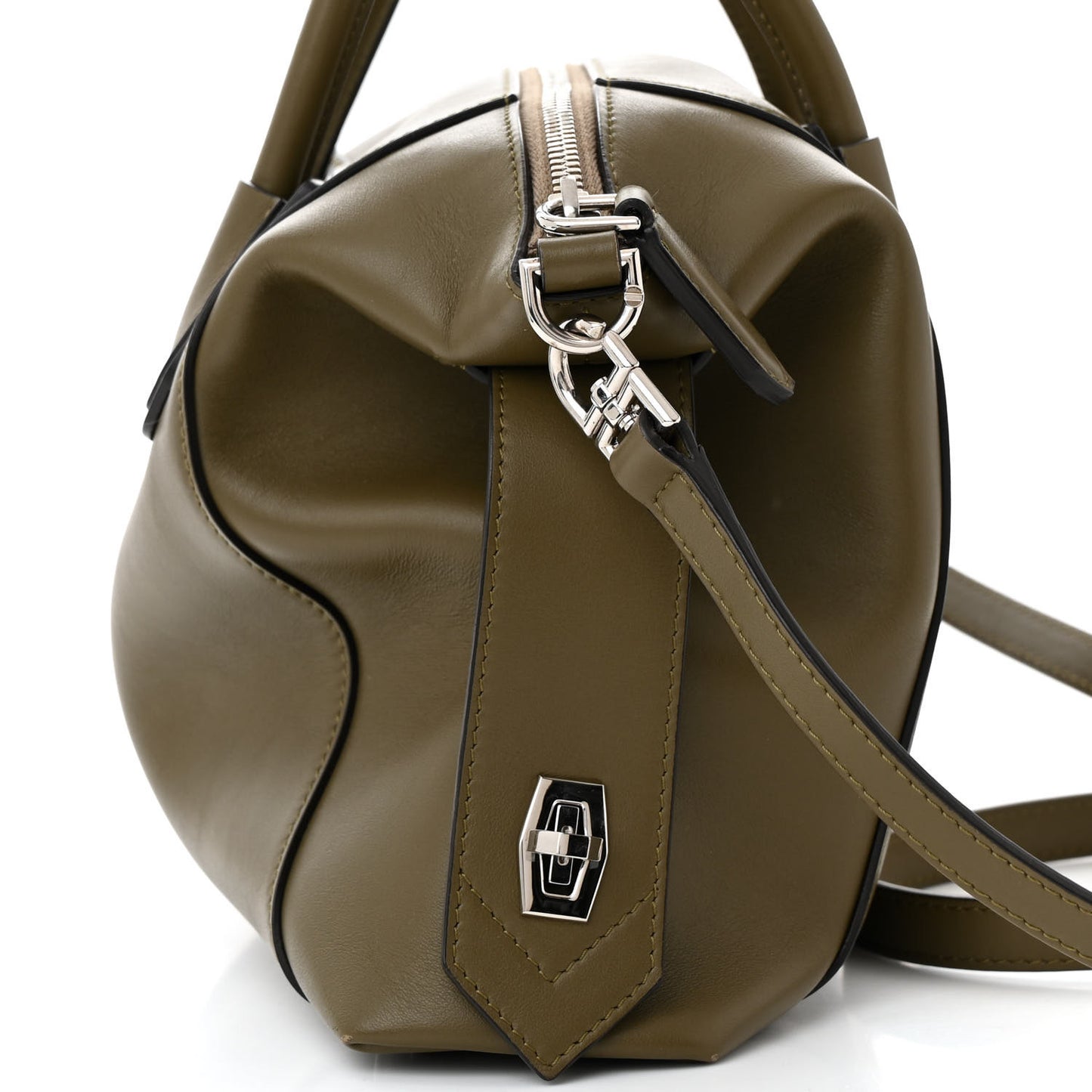 Smooth Calfskin Small Soft Antigona Dark Khaki