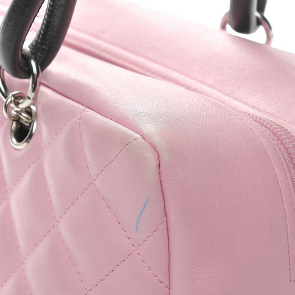 Chanel Calfskin Quilted Large Cambon Bowler Pink Black 9 of 16