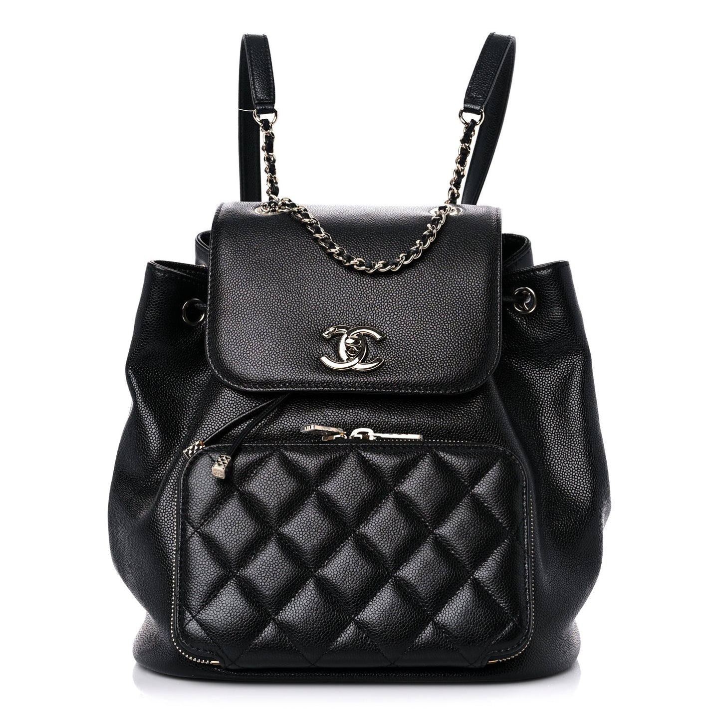 Caviar Quilted Business Affinity Backpack Black