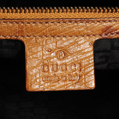 Gucci Ostrich Shoulder Bag Brown 6 of 7