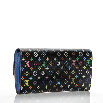 Louis Vuitton Monogram Multicolor Sarah Wallet Black Bleuet 3 of 8
