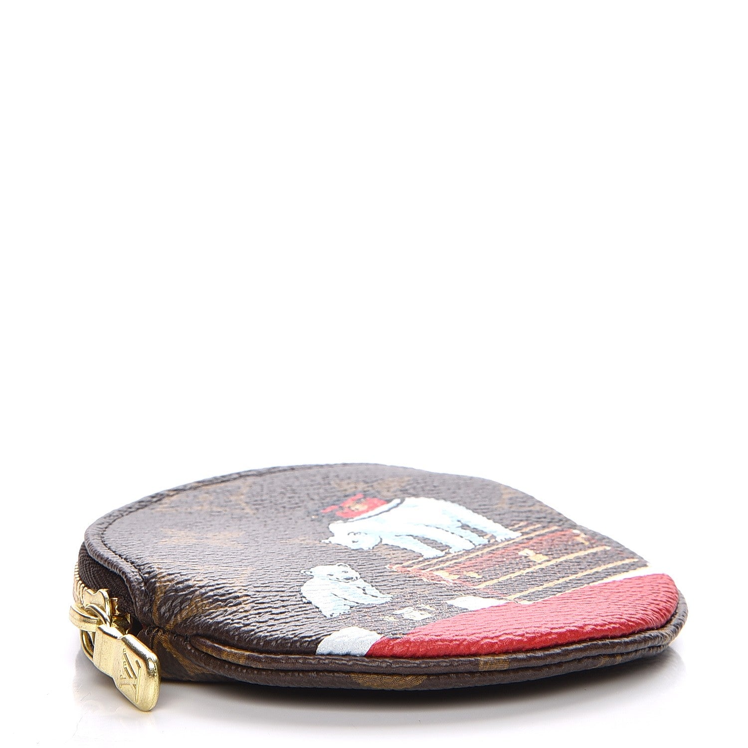 Louis Vuitton Monogram 2017 Christmas Animation Round Coin Purse 4 of 8
