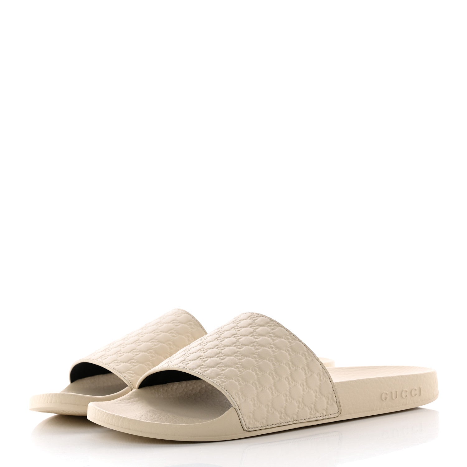 Gucci Microguccissima Slide Sandals 39 Ivory 3 of 14