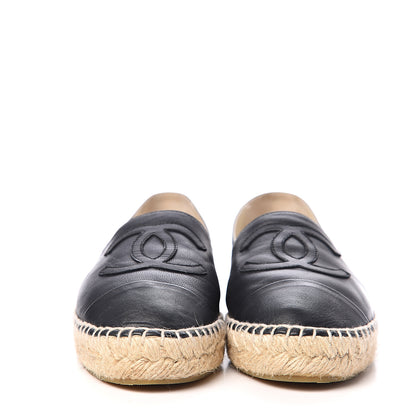 Chanel Lambskin CC Espadrilles 36 Black 2 of 10