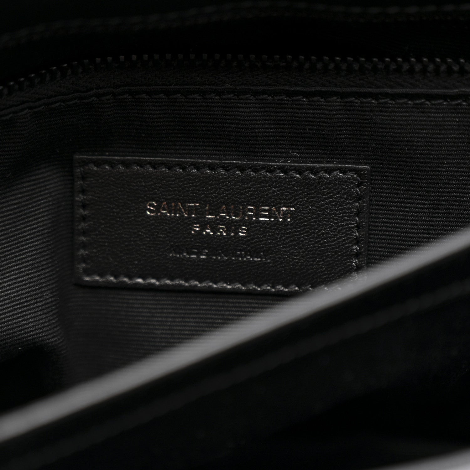 Saint Laurent Calfskin Y Quilted Monogram Monochrome Toy Loulou Crossbody Bag Black 7 of 12