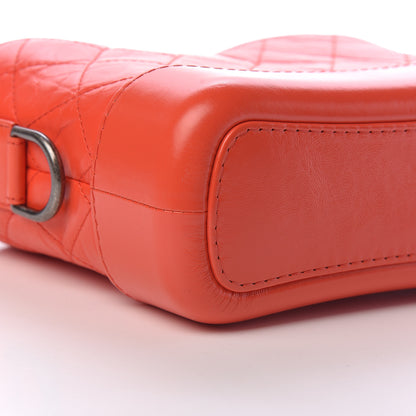 Chanel Aged Calfskin Quilted Small Gabrielle Hobo Red 11 of 12