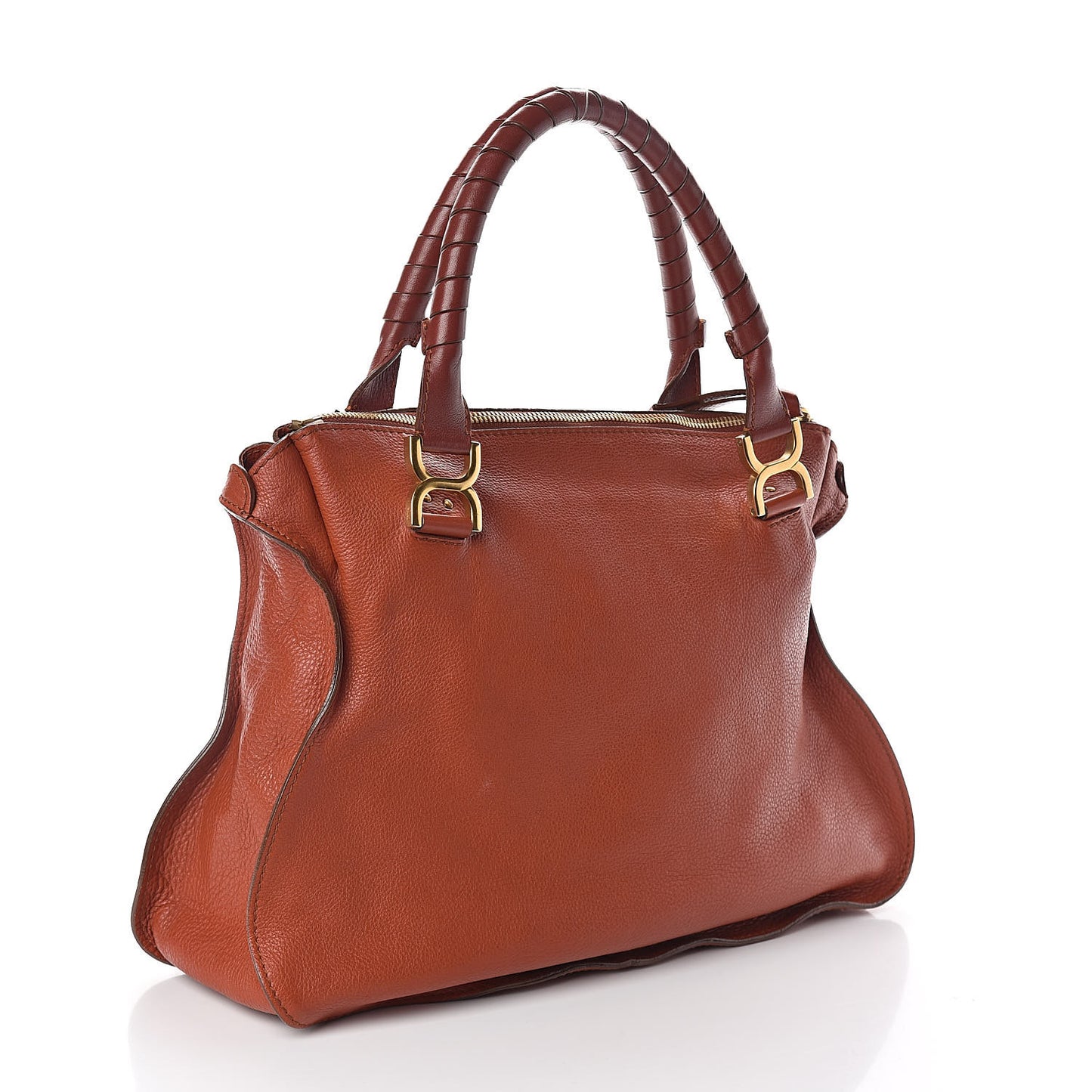 Calfskin Large Marcie Satchel Maple Leaf