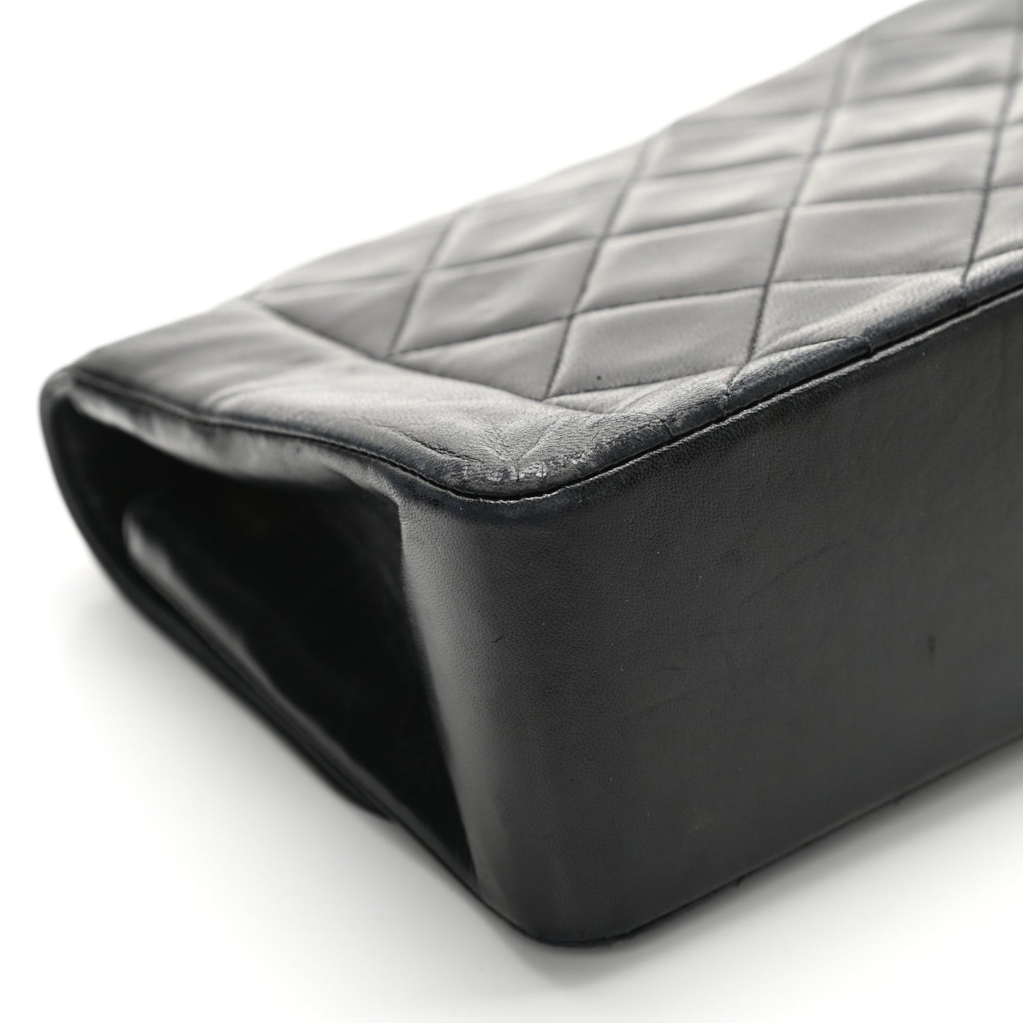 Lambskin Quilted Small Single Flap Black