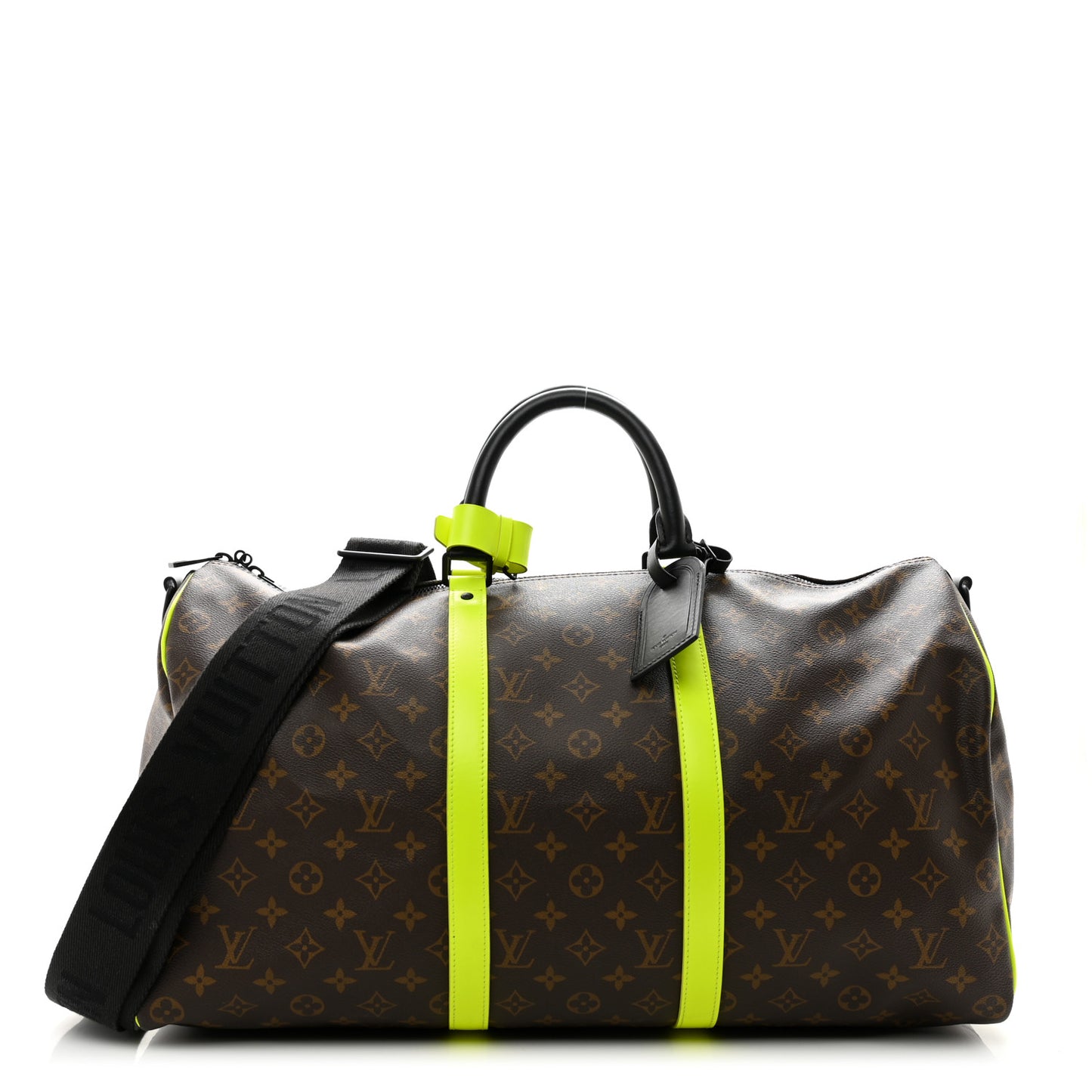 Monogram Macassar Keepall Bandouliere 50 Florescent Yellow