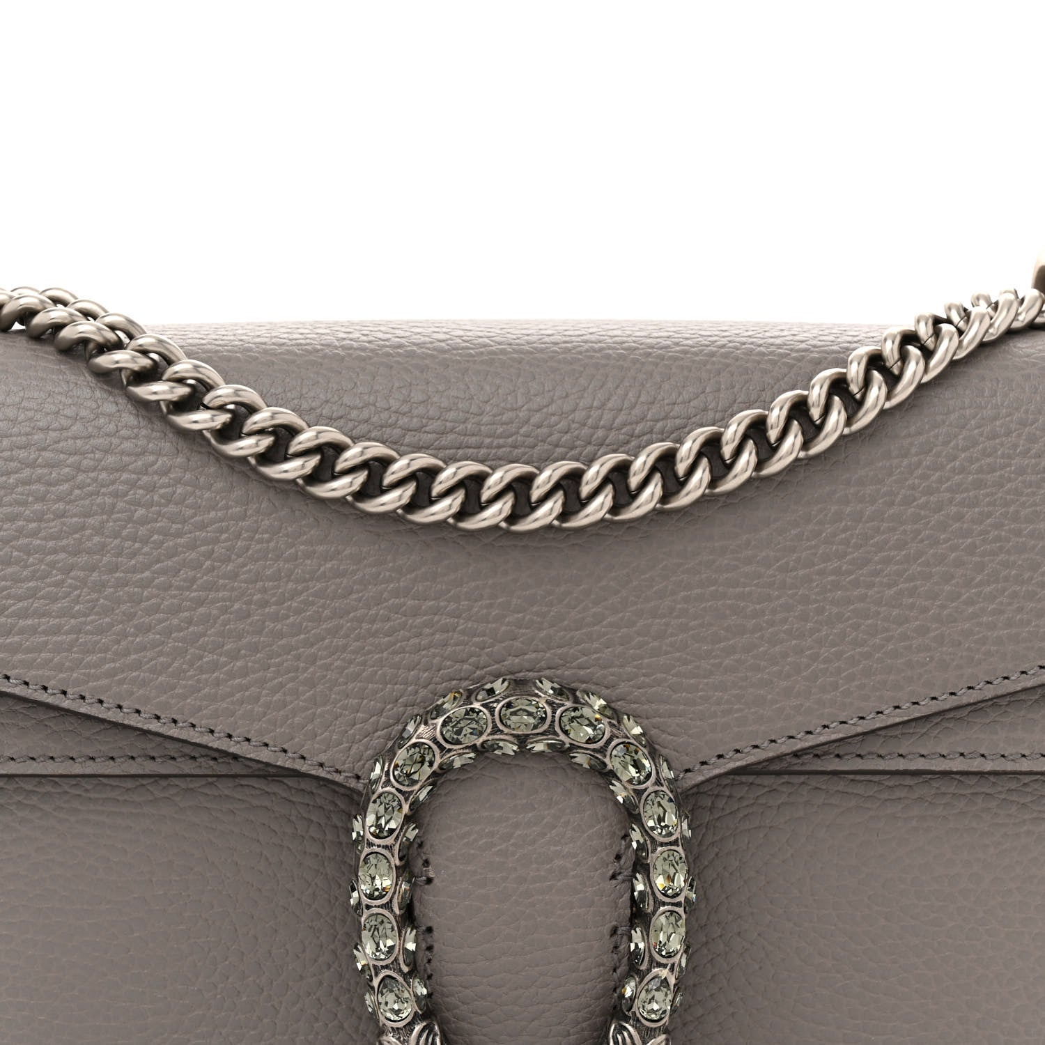 Gucci Pebbled Calfskin Small Dionysus Shoulder Bag Dusty Grey 8 of 12