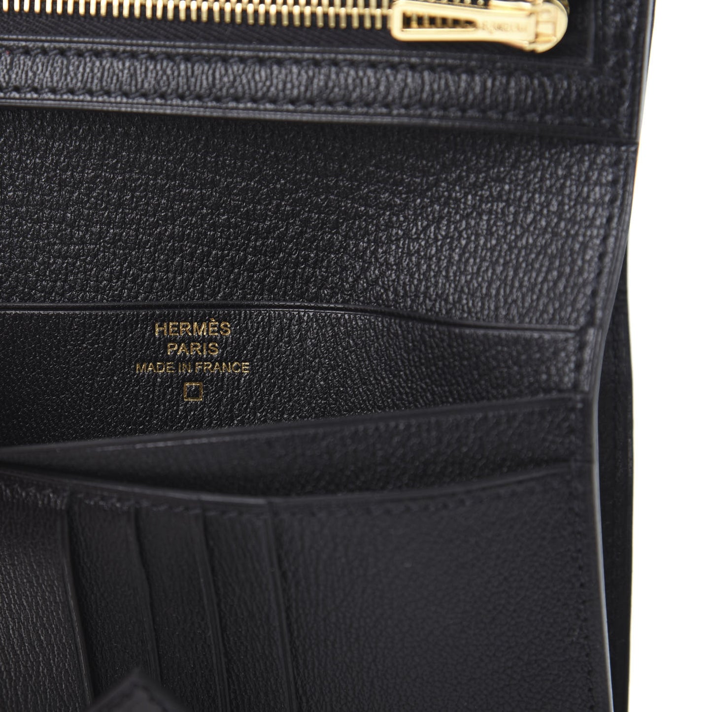 Shiny Alligator Bearn Compact Wallet Black
