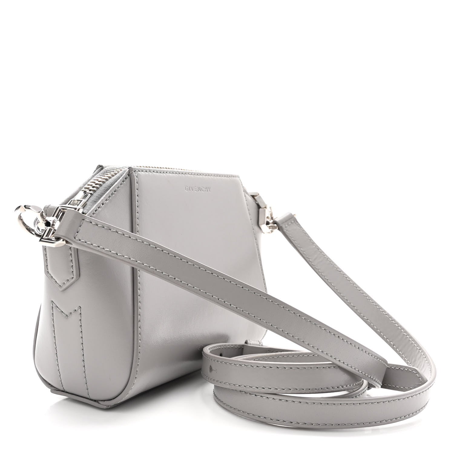 Givenchy Sugar Goatskin Nano Antigona Pearl Grey 3 of 10