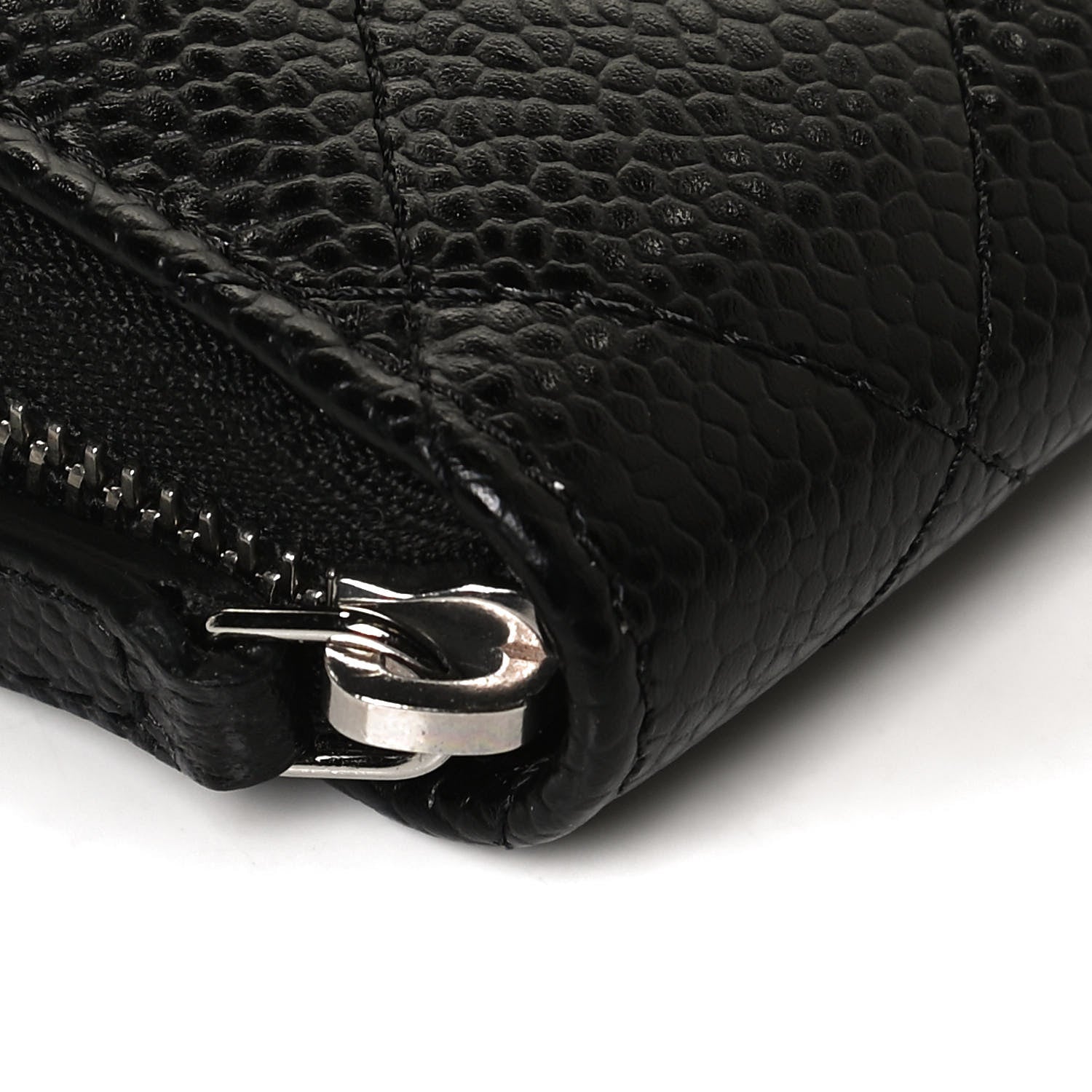 Chanel Caviar Quilted Zip Coin Purse Black 10 of 11