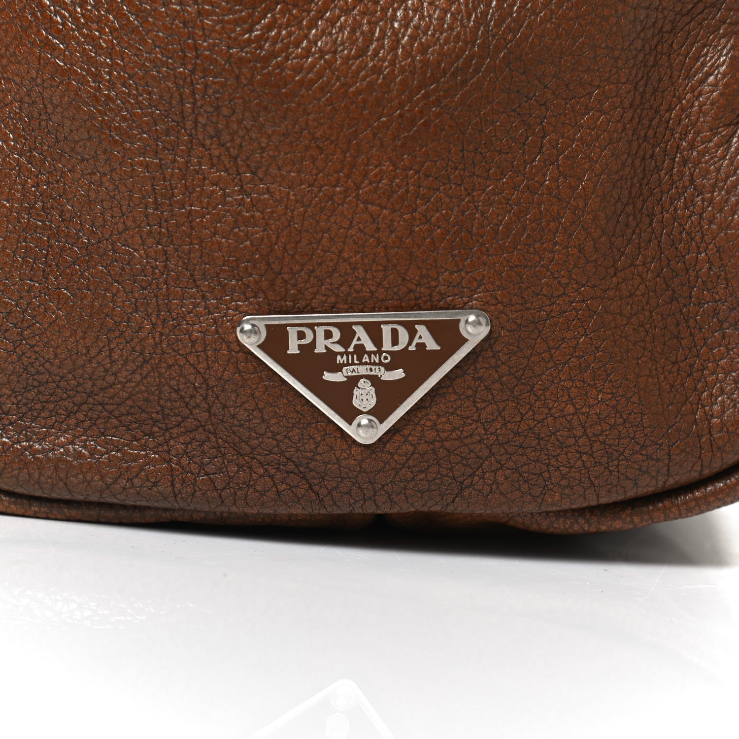 Prada Vitello Daino Top Handle Tote Brown 10 of 11