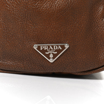 Prada Vitello Daino Top Handle Tote Brown 10 of 11