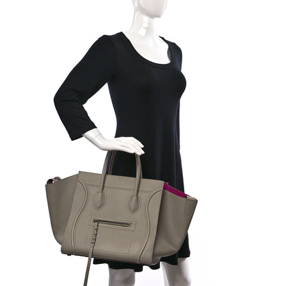 Celine Baby Grained Calfskin Medium Phantom Luggage Beige 2 of 8