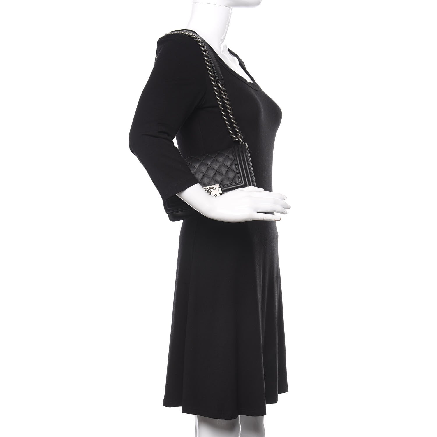 Chanel Calfskin Quilted Small Boy Flap Black 3 of 12
