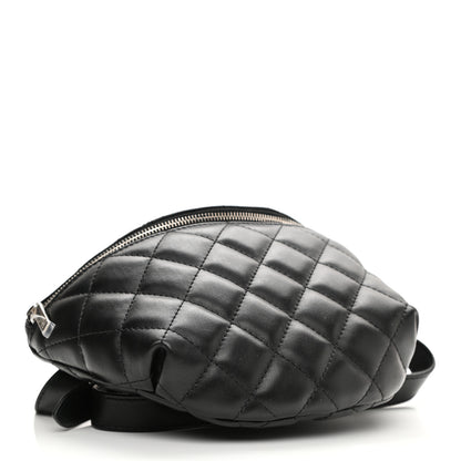 Chanel Grained Calfskin Quilted Waist Belt Bag Black 4 of 10