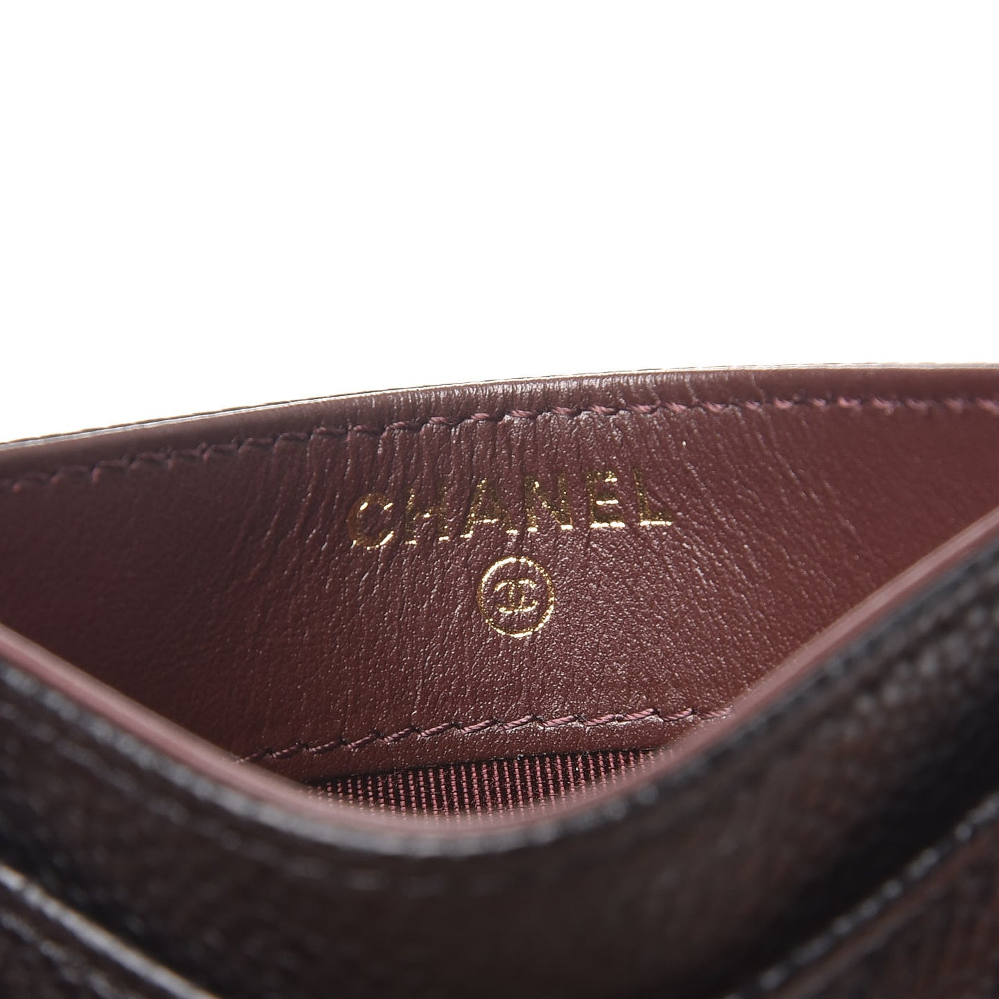 Caviar Quilted Card Holder Black