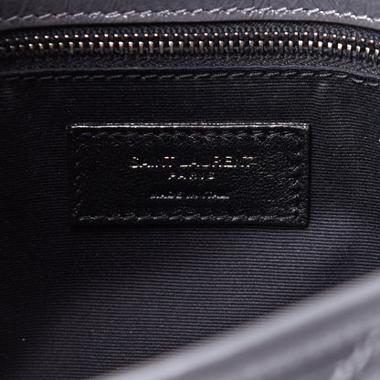Saint Laurent Crinkled Calfskin Matelasse Monogram Medium Niki Chain Satchel Asphalt 9 of 14