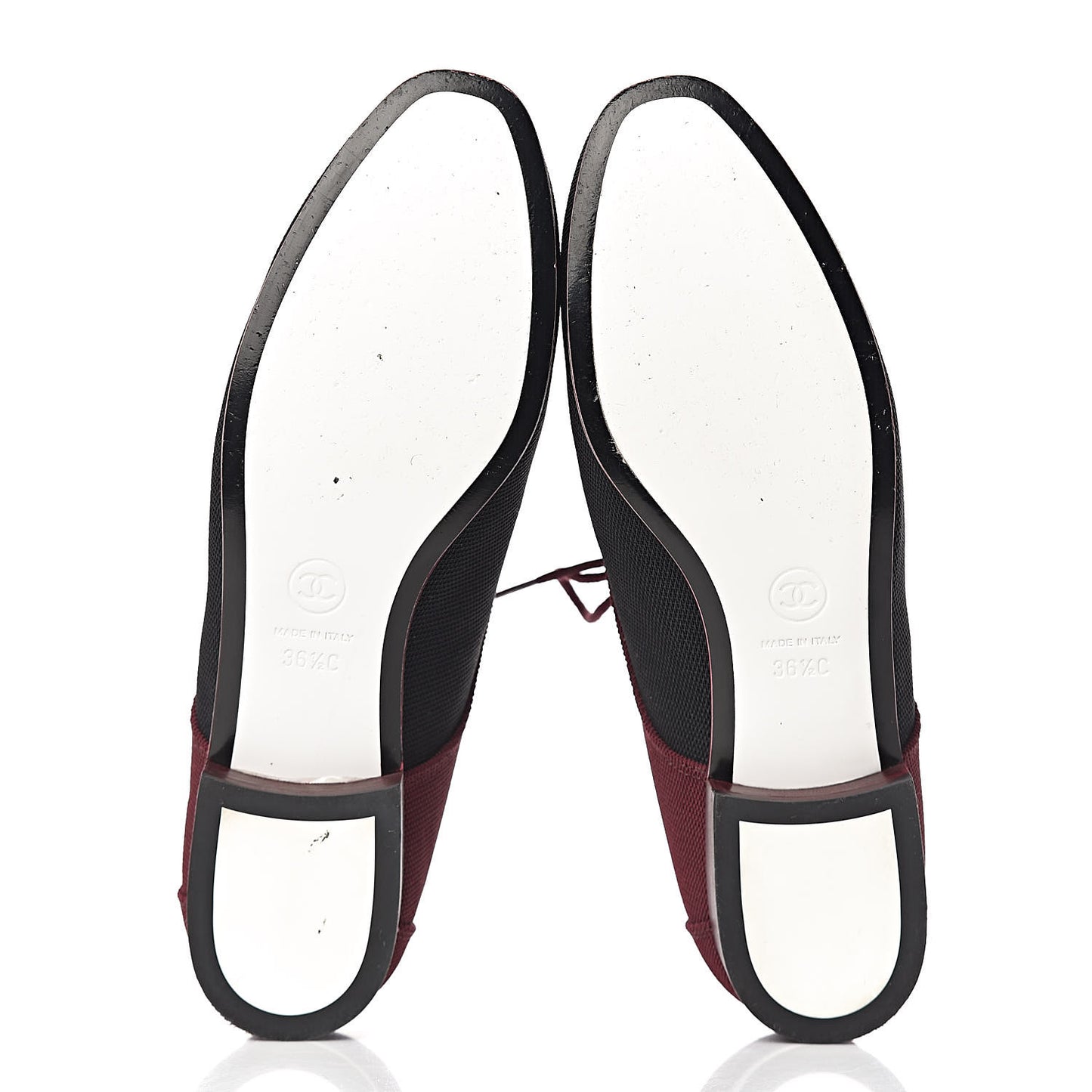 Fabric Lace Up CC Oxfords 36.5 Burgundy Black