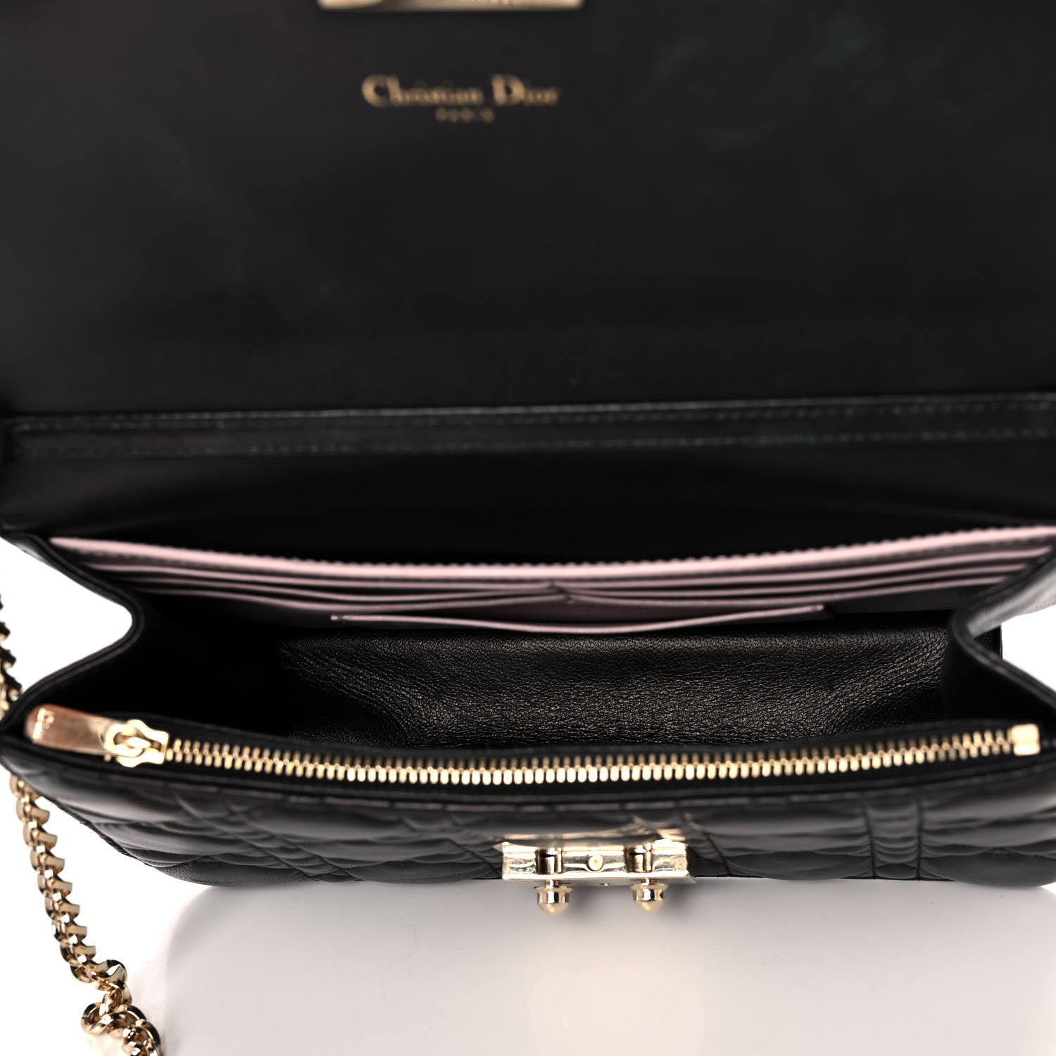 Christian Dior Lambskin Cannage Miss Dior Promenade Pouch Black 5 of 13