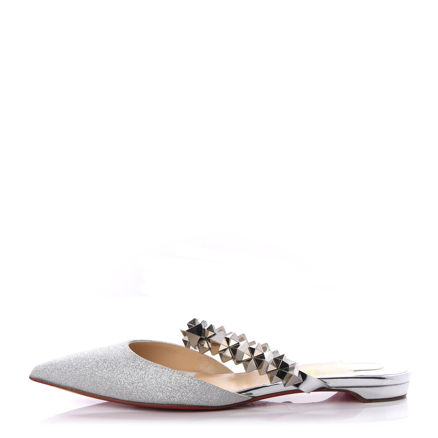 Mini Glitter Planet Choc Flat Mules 37.5 Silver