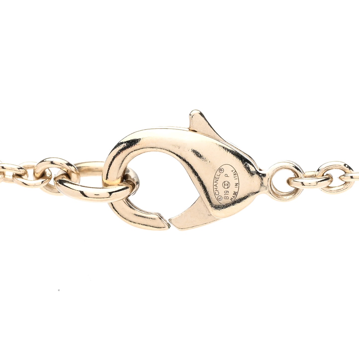 Crystal Pearl Pearls Coronation CC Long Necklace Gold