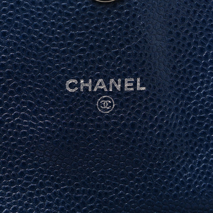 Chanel Caviar Half Moon Wallet On Chain WOC Navy 6 of 11