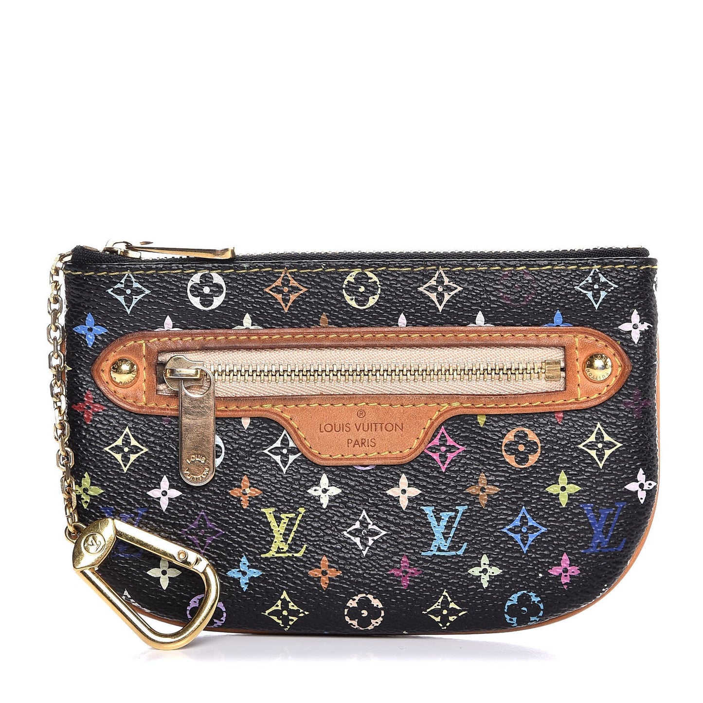 Monogram Multicolor Pochette Plate MM Black