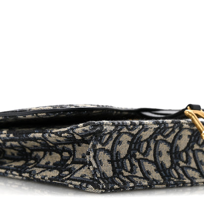 Christian Dior Oblique Saddle Chain Long Wallet Blue 9 of 14
