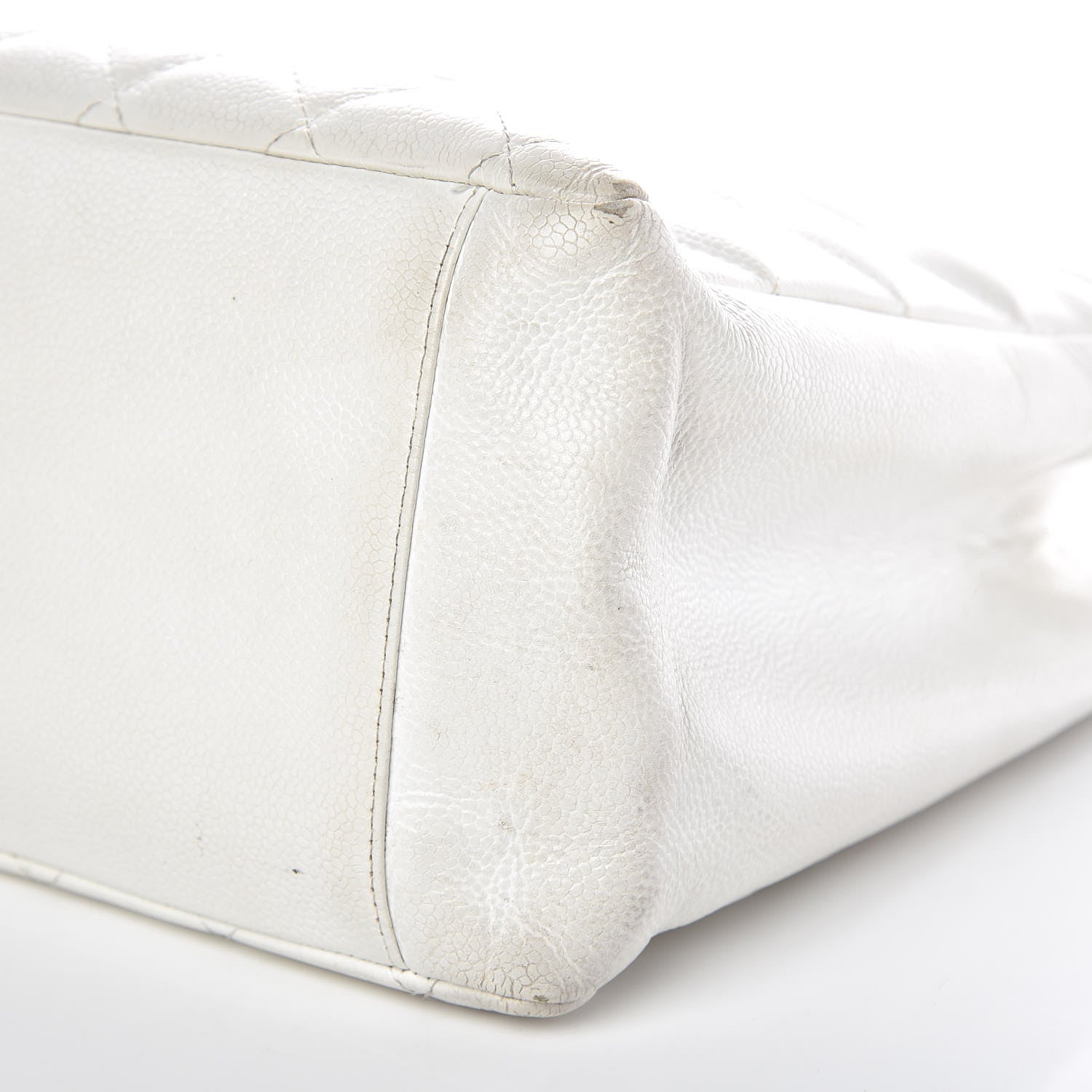 Chanel Caviar Quilted Grand Shopping Tote GST White 8 of 27