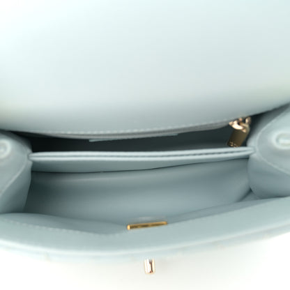 Chanel Caviar Quilted Extra Mini Coco Handle Flap Light Blue 5 of 10